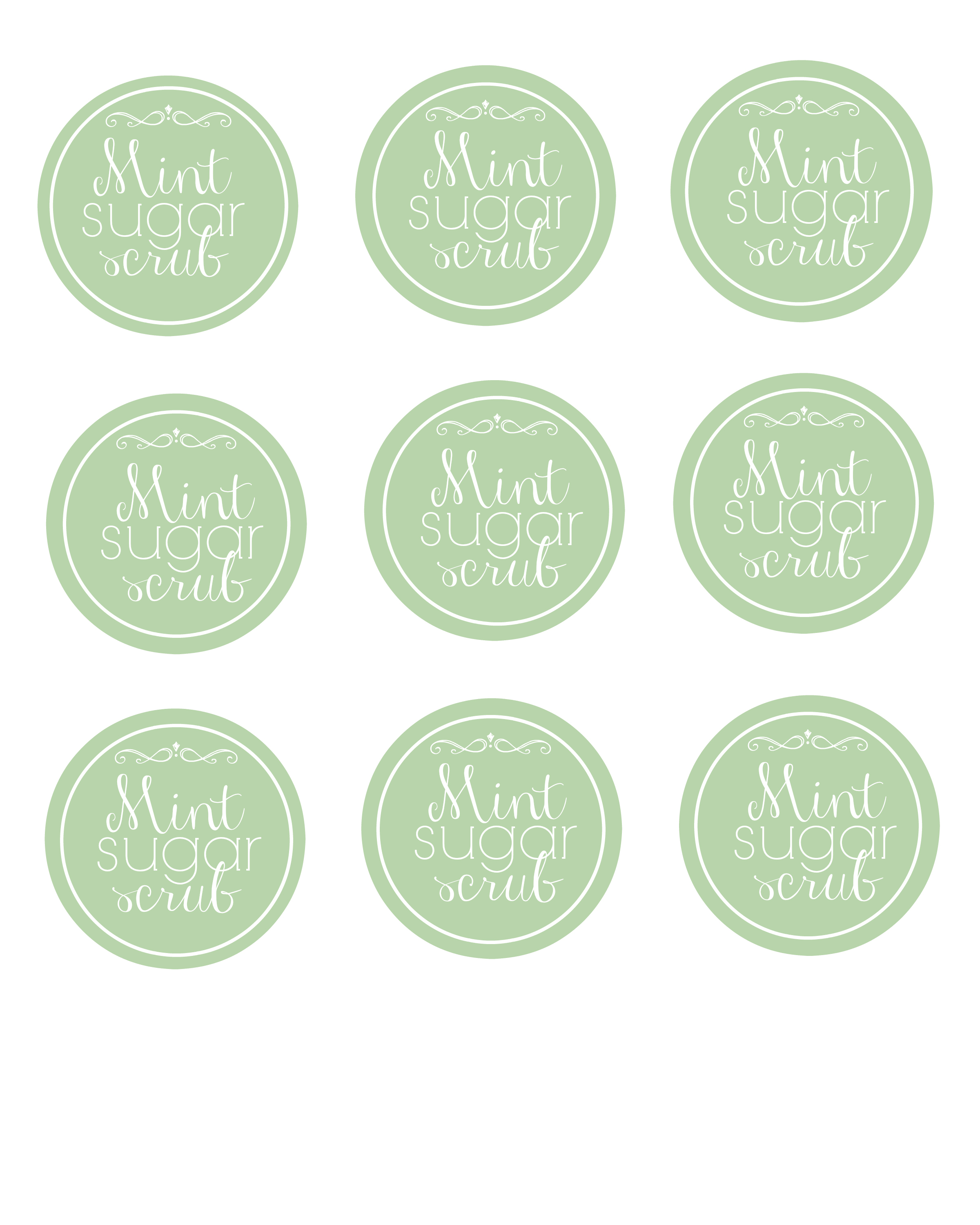 DIY Easy Mint Sugar Scrub {Plus Printable Labels}