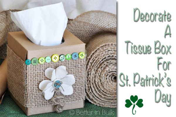 DIY St Patrick's Day Tissue Box Make-Over Craft