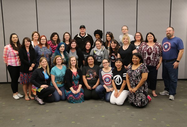 Kevin Feige and our group of bloggers in Los Angeles | Photo credit: Disney