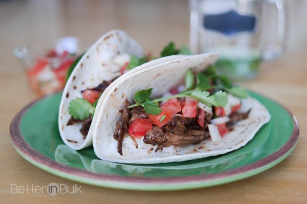 barbacoa tacos with fresh pico de gallo