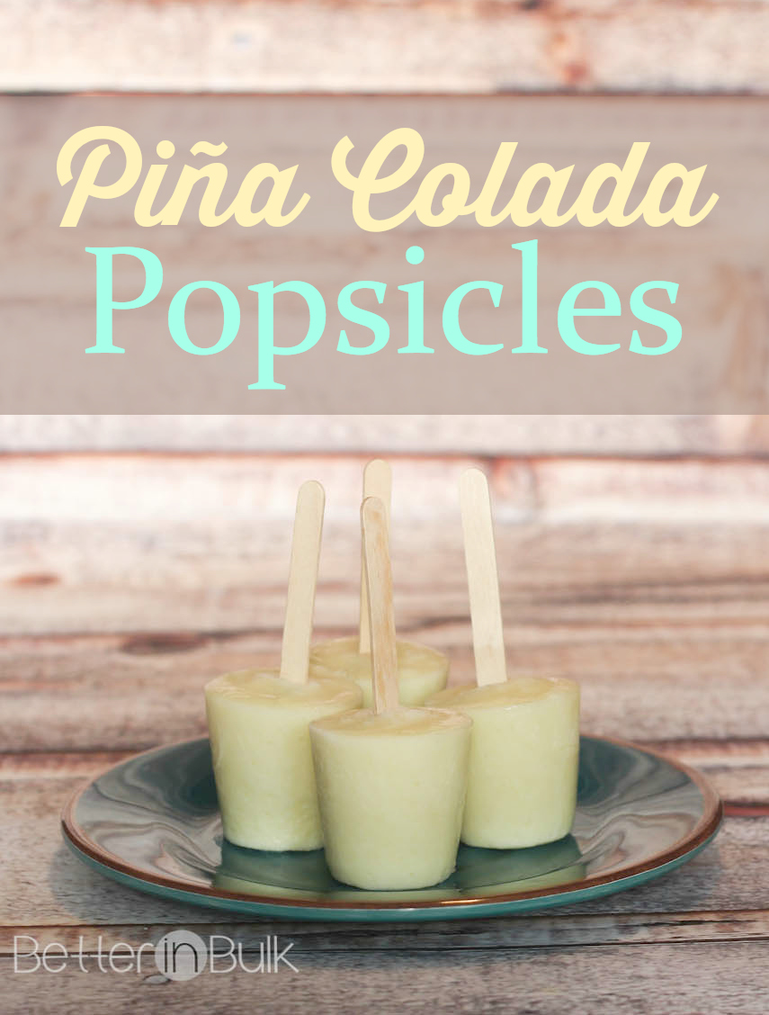 Piña colada popsicles