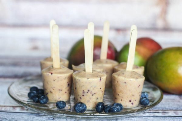 Blueberry mango popsicles