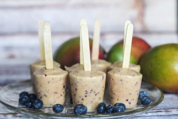 Blueberry mango popsicles