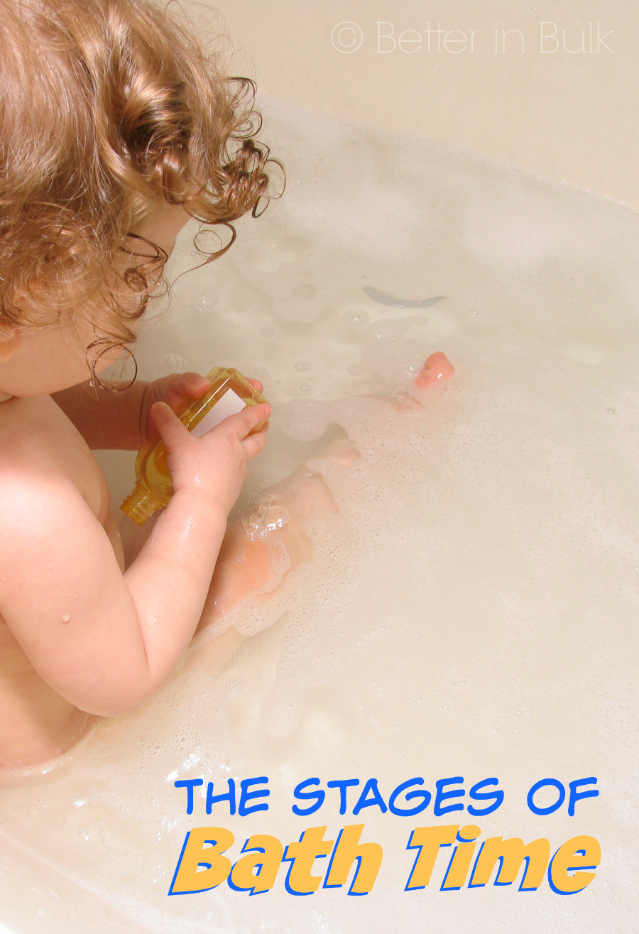 the stages of bath time - a little parenting humor