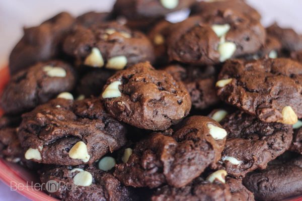 triple chocolate cake mix cookies