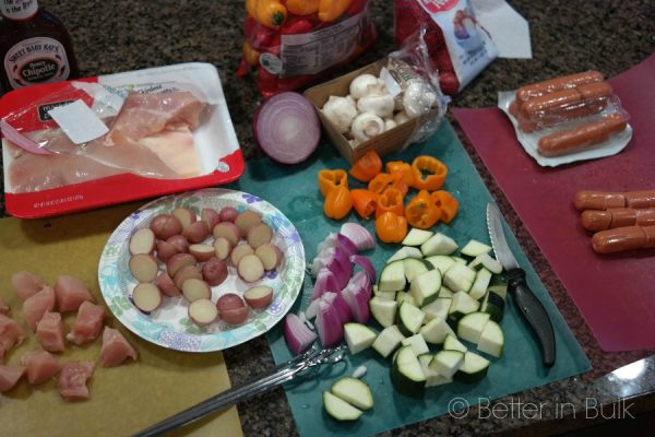 15-minute grilled kabobs - these are so easy and so good, and best of all, everyone can customize their kabob with the things they like the best! As a mom, I LOVE meals like this because it means everyone finishes their food!