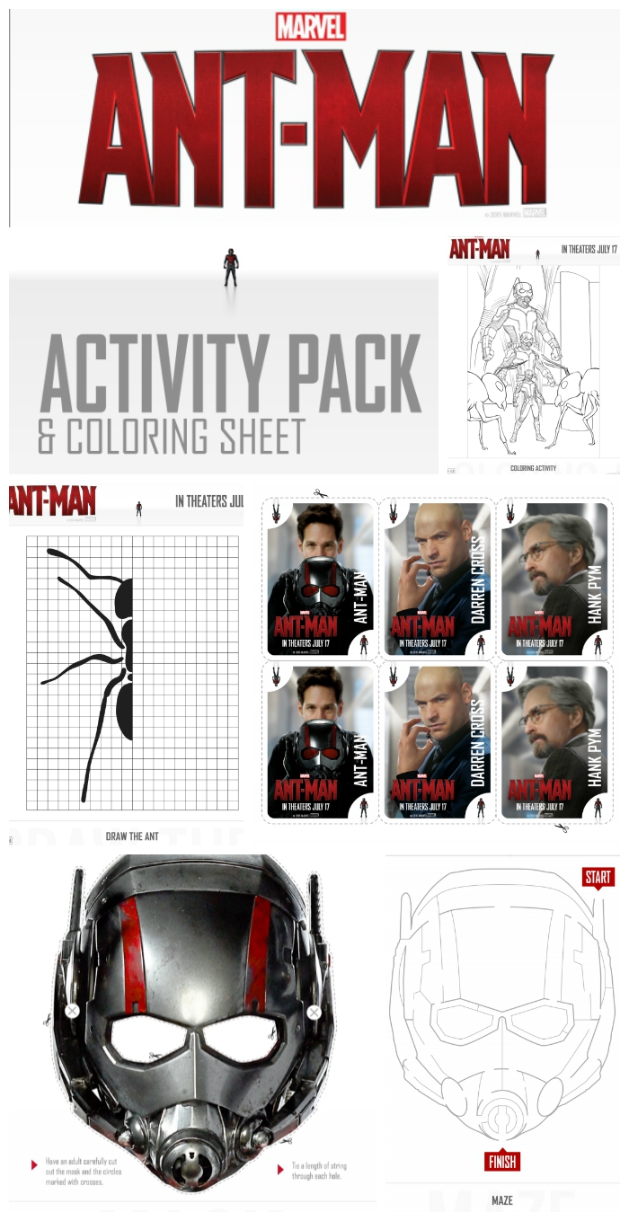 Antman coloring and activity sheets