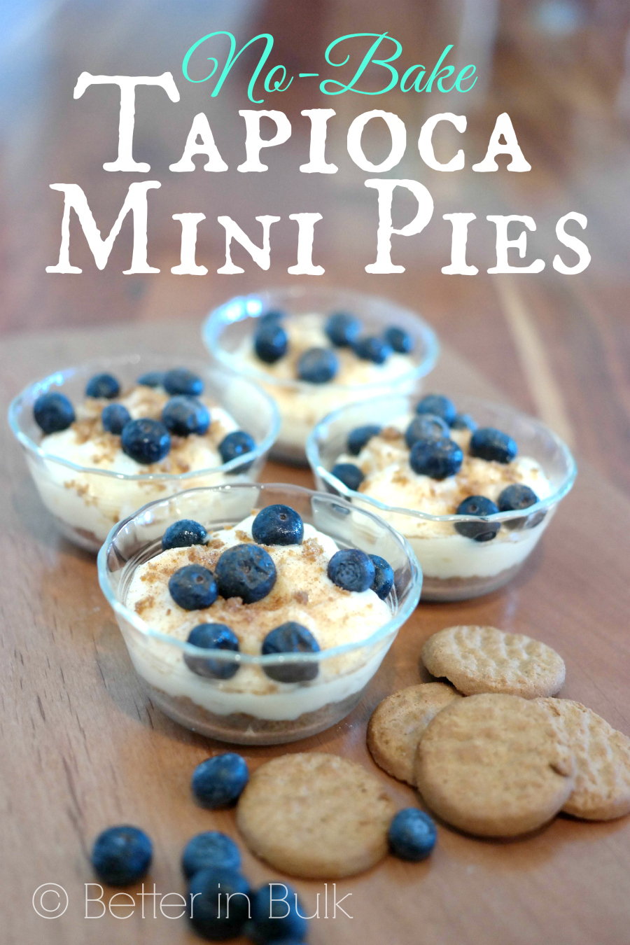 No-bake tapioca mini pies with Kozy Shack Pudding