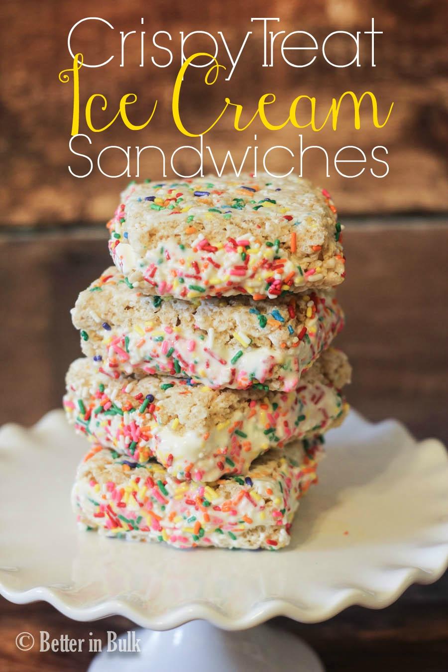 Crispy Treat Ice Cream Sandwiches