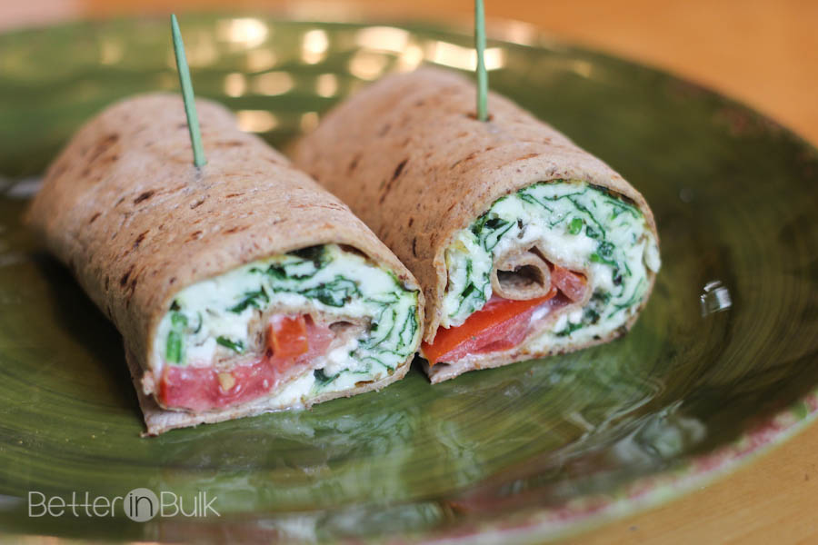 Take breakfast to a new level with egg whites-only Spinach And Feta Wraps. This easy and super healthy recipe is great for breakfasts on-the-go!