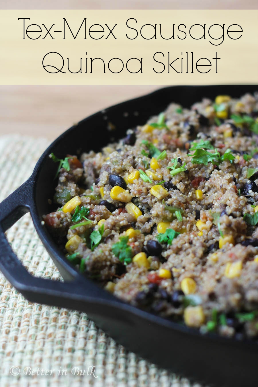 Tex-Mex Sausage Quinoa Skillet recipe