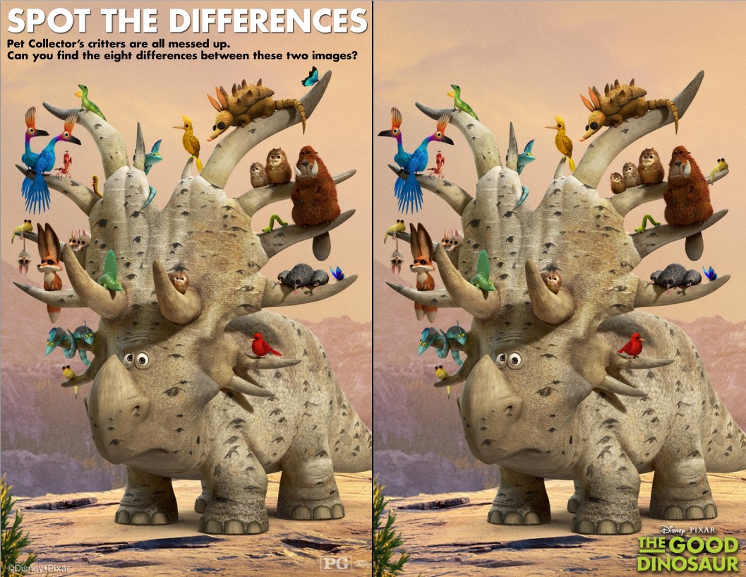 The Good Dinosaur spot the difference