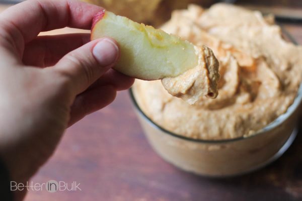 Sweet and creamy pumpkin dip recipe by Better in Bulk