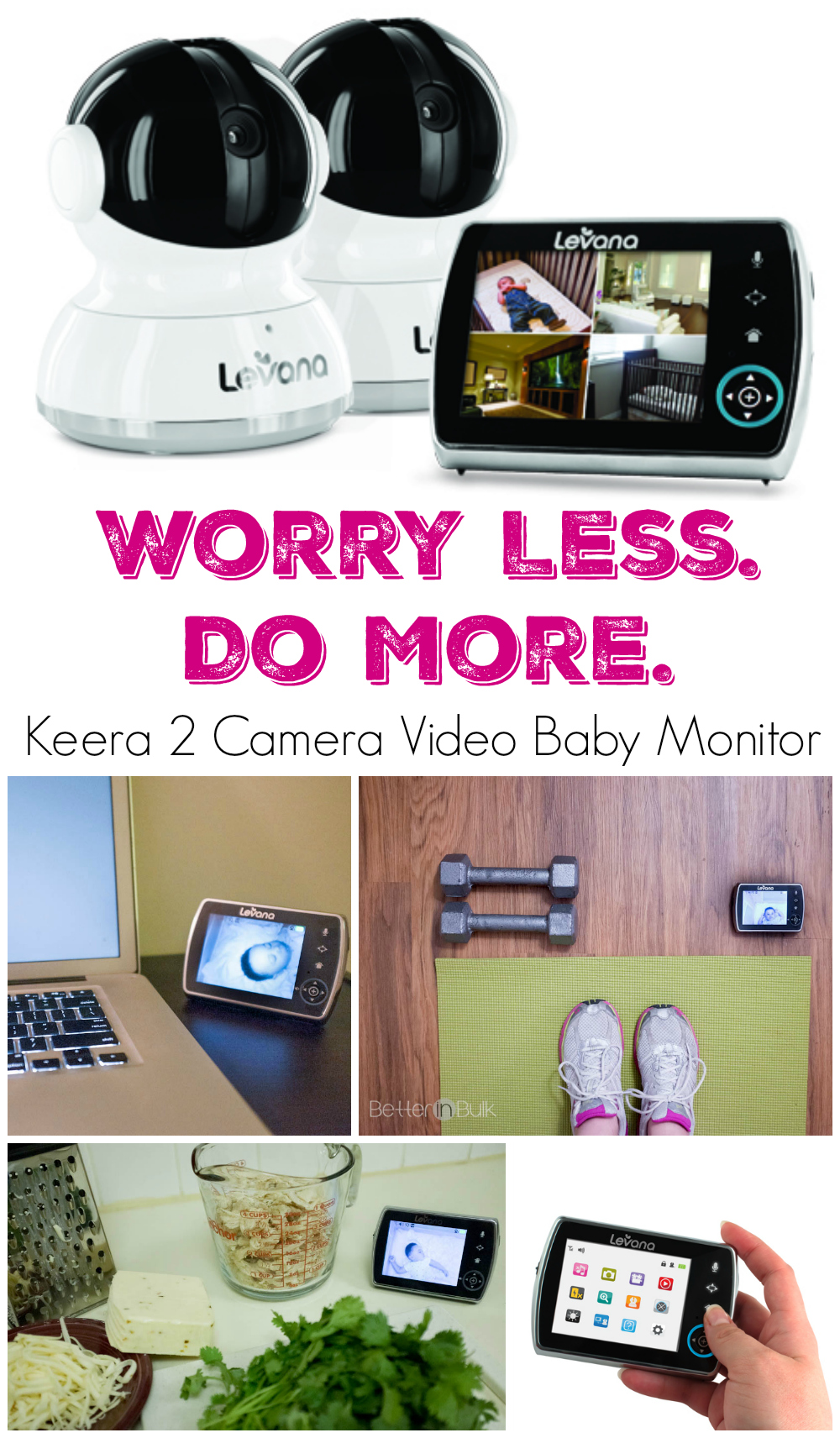 Worry Less. Do More. Keera 2 Camera Video Baby Monitor