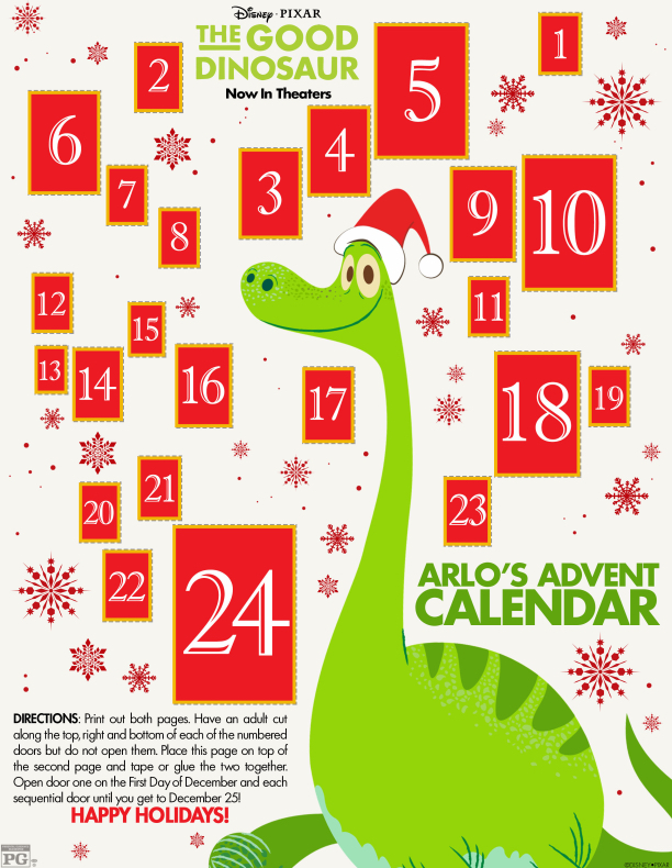 Arlo's Advent Calendar - The Good Dinosaur