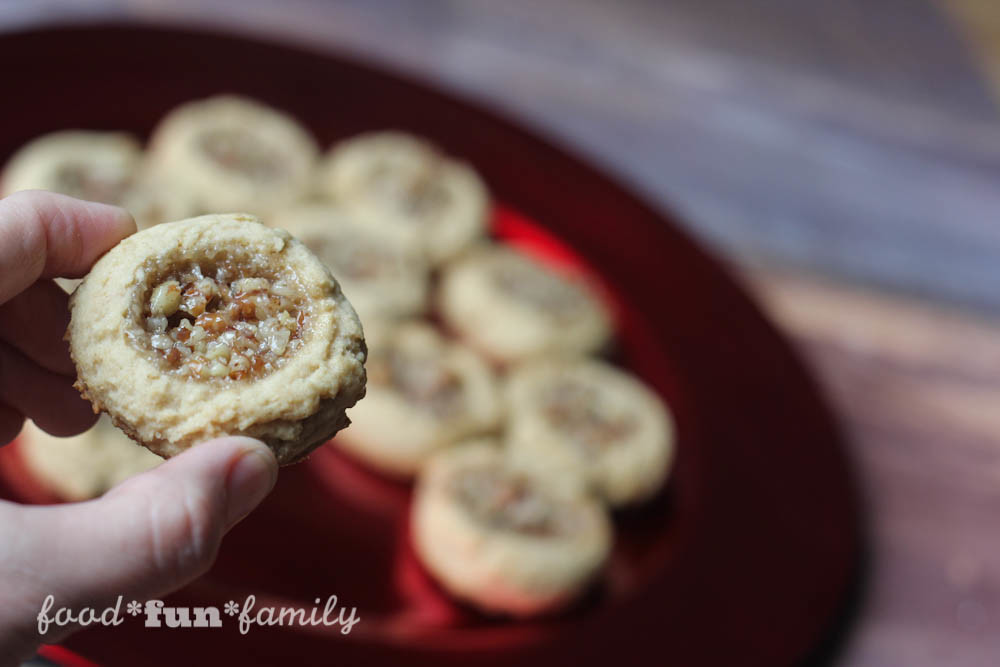 Pecan pie thumbprint cookies from Food Fun Family