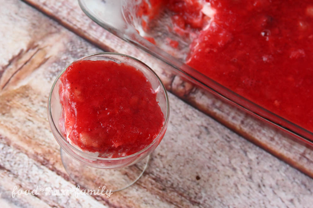 Layered Strawberry Jello Salad from Food Fun Family