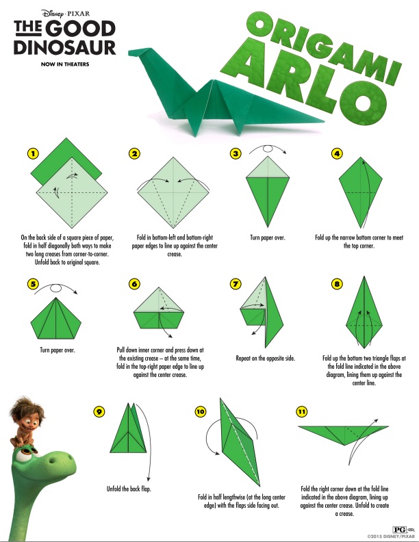 Origami Arlo - The Good Dinosaur