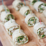 Easy Chicken Caesar Salad Pinwheels - a great appetizer or lunch