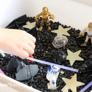 DIY Star Wars Sensory Bin for Kids from Food Fun Family