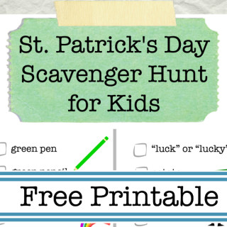 Looking for a fun activity to celebrate St. Patrick's Day with your kids? Enjoy this FREE printable St. Patrick's Day Scavenger Hunt Free Printable for Kids from Food Fun Family!