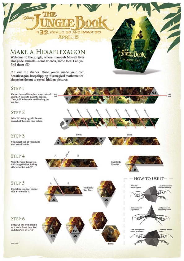 The Jungle Book Hexaflexagon