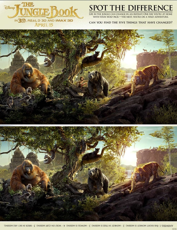 Jungle Book spot the difference