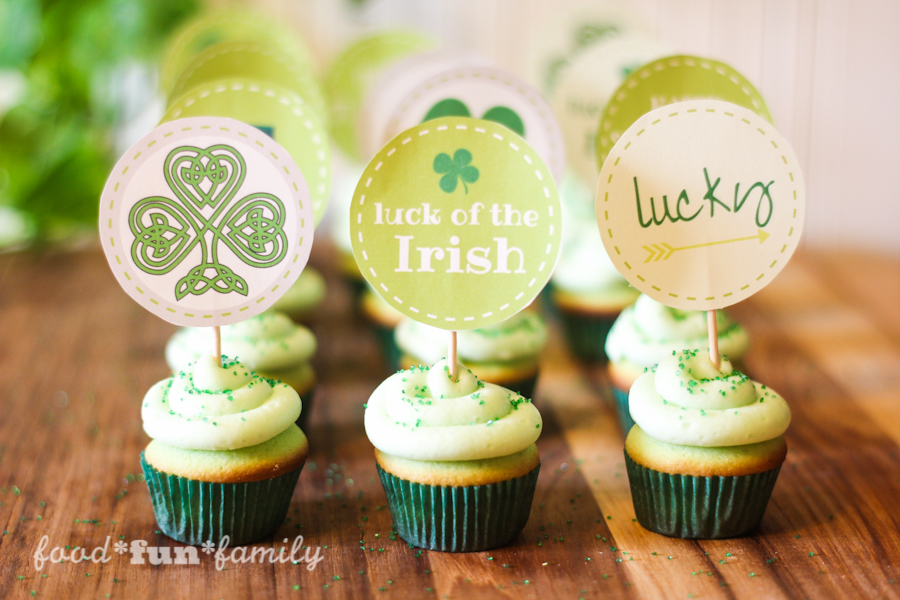 St. Patrick's Day Cupcake Toppers