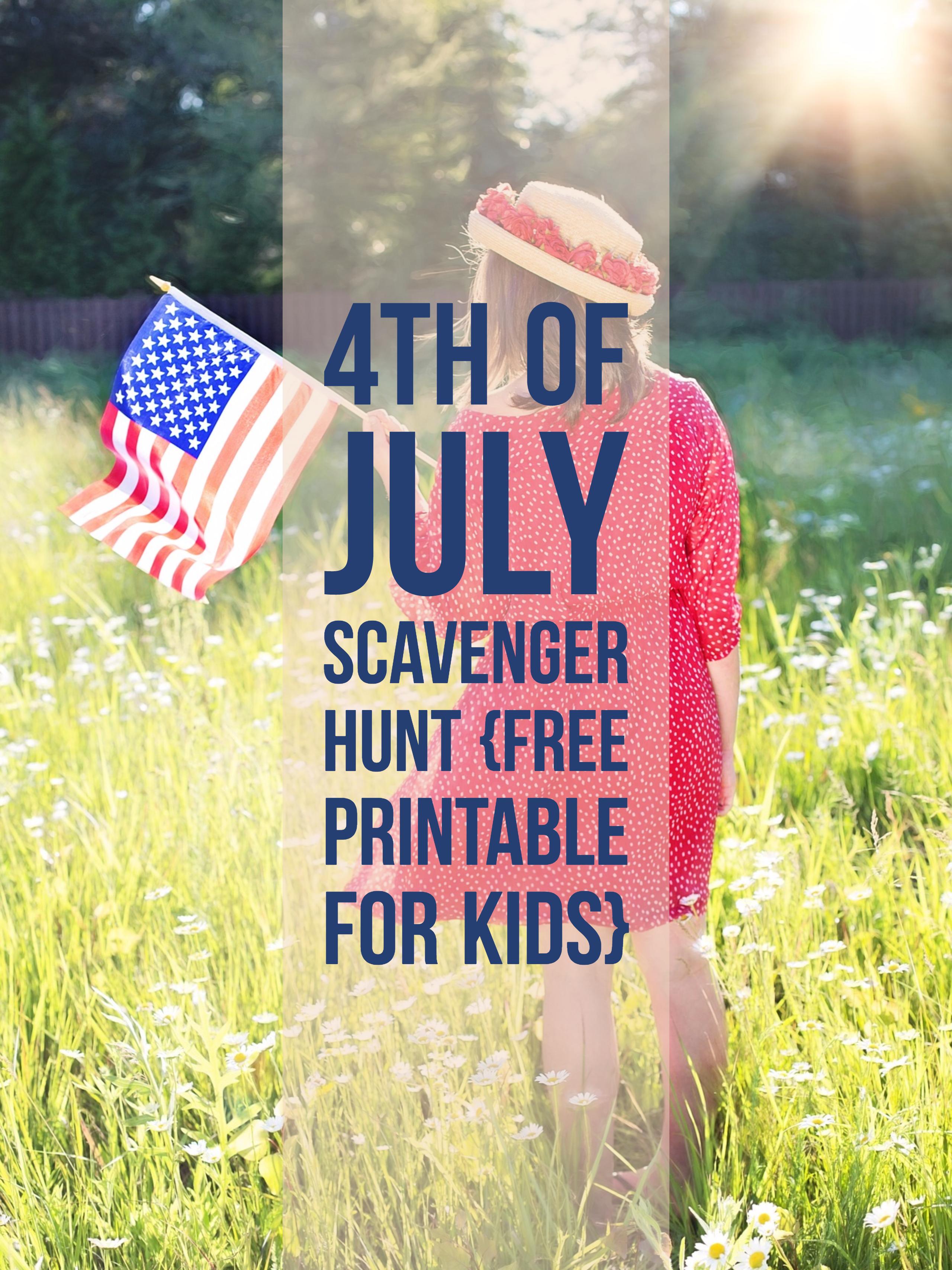 4th of July Scavenger Hunt for Kids from Food Fun Family