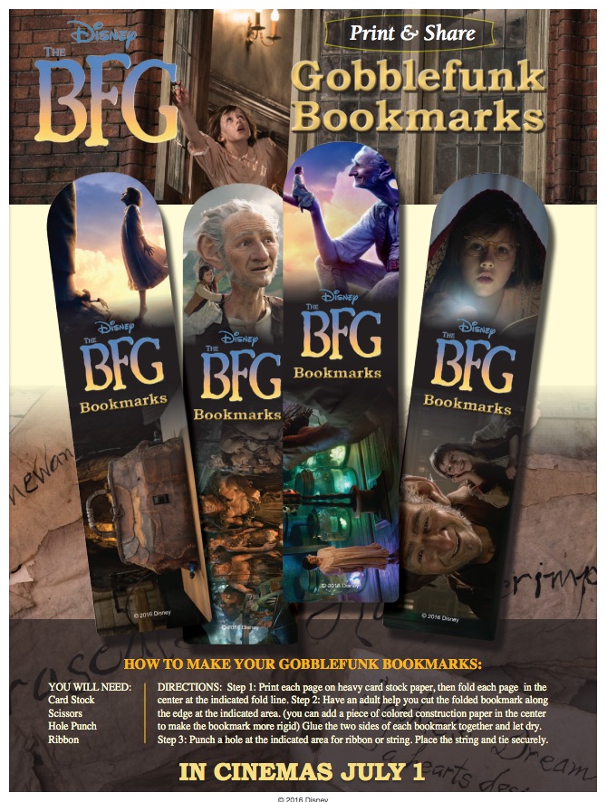 The BFG bookmarks