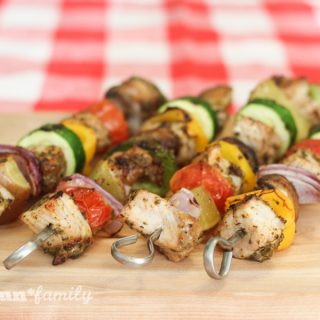Marinated pork and vegetable kabobs - dinner in just 30 minutes! This is Real Flavor, Real Fast and it is guaranteed to be a hit with the whole family! #RealFlavorRealFast AD