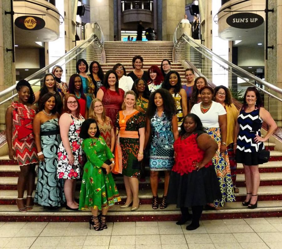 Group photo on the Oscars stairs by Marshall Weinbaum