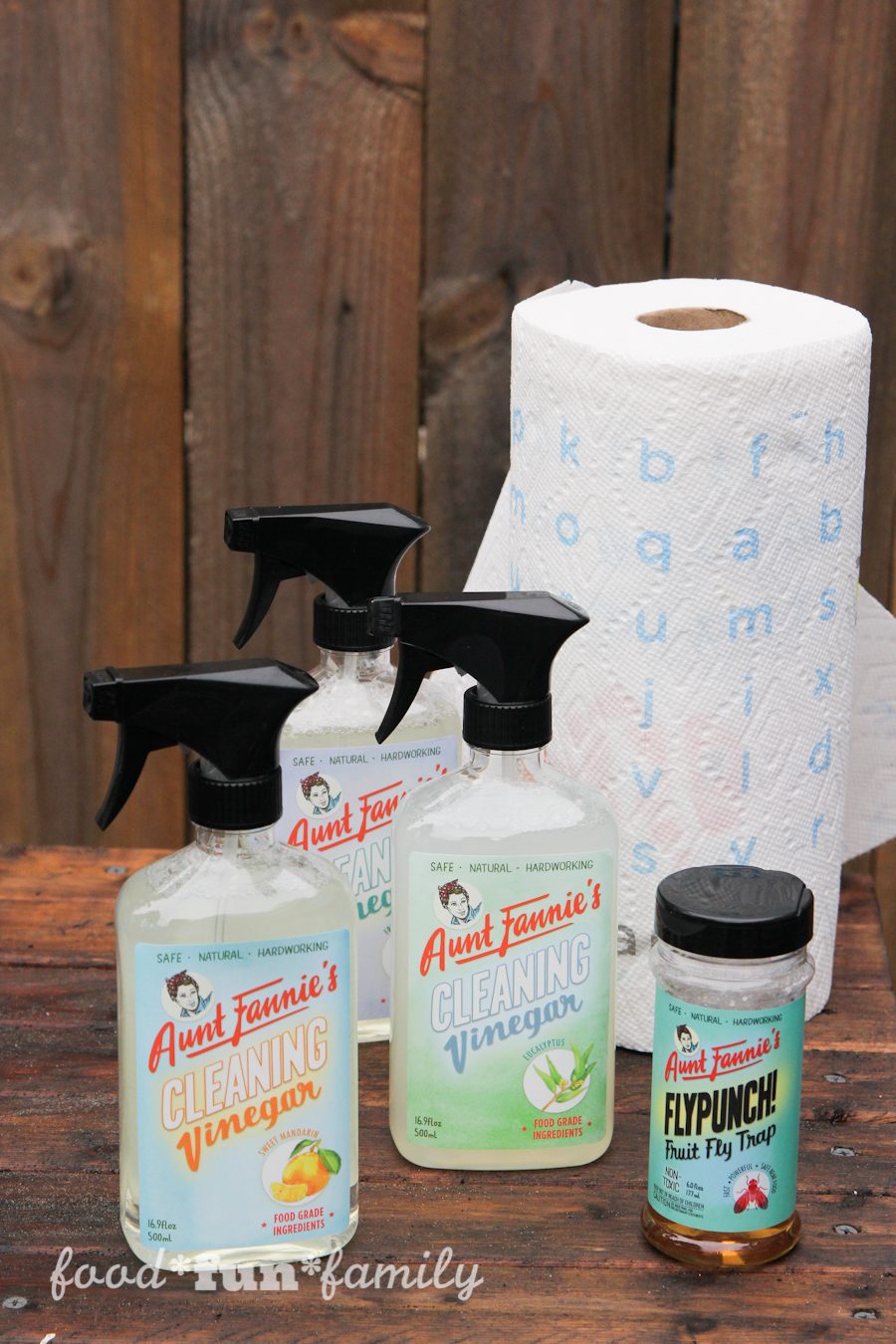 Aunt Fannie's Cleaning Vinegar and FlyPunch: plant-based, non-toxic cleaners and pest control that is safe to use around food, children, and pets #HealthierHousekeeping