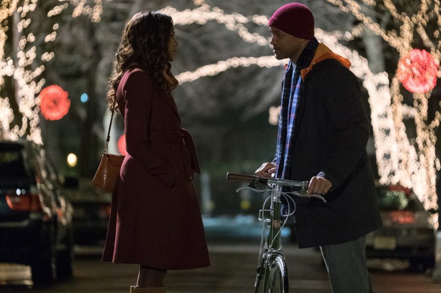 Naomie Harris and Will Smith in Collateral Beauty -- Photo by Barry Wetcher - © 2016 Warner Bros. Entertainment Inc., Village Roadshow Films North America Inc. and Ratpac-Dune Entertainment LLC