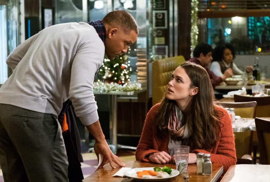 Will Smith and Keira Knightley in Collateral Beauty -- Photo by Barry Wetcher - © 2016 Warner Bros. Entertainment Inc., Village Roadshow Films North America Inc. and Ratpac-Dune Entertainment LLC