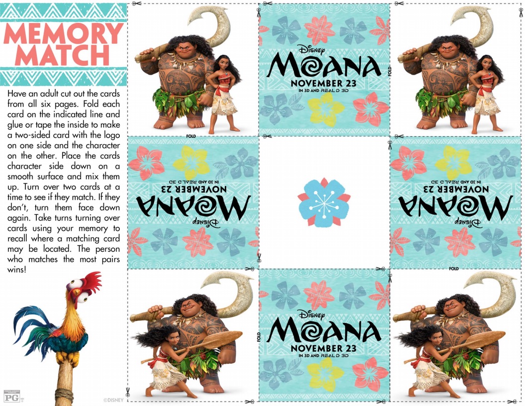 Moana Memory Match Game