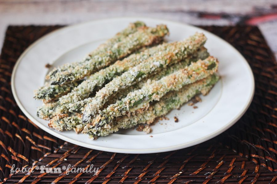 Baked Asparagus Fries with Kikkoman panko bread crumbs