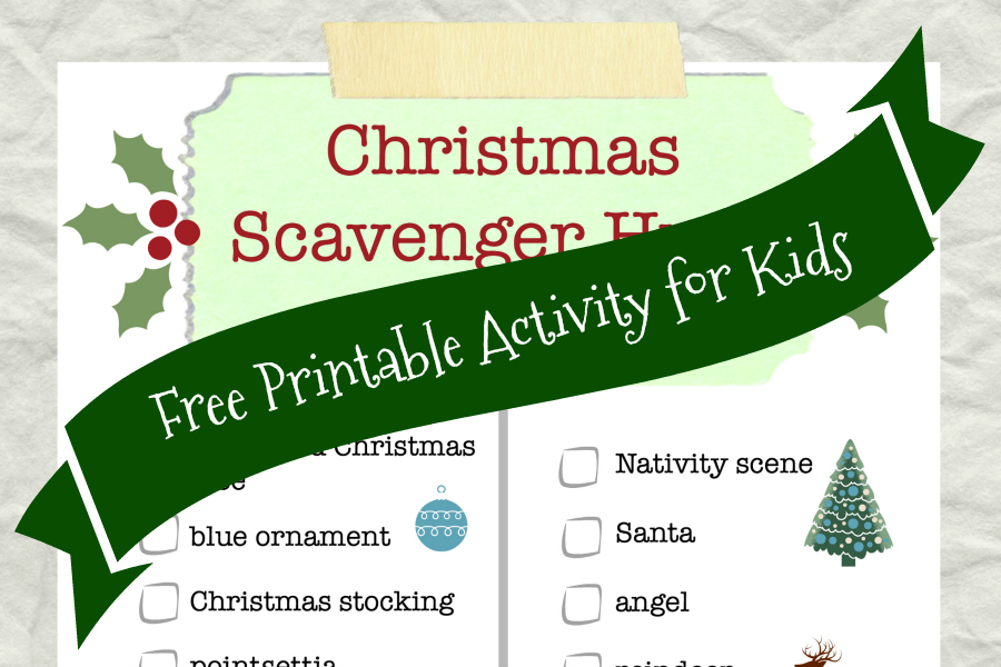 Christmas Scavenger Hunt Printable for Kids from Food Fun Family