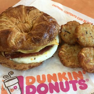 Dunkin' Donuts sweet black pepper bacon breakfast sandwich