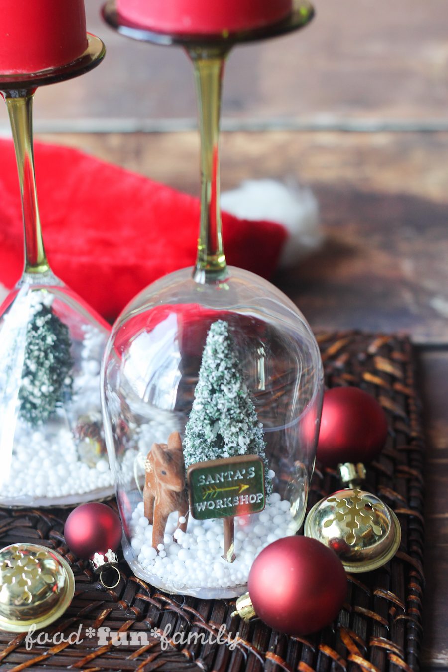 Simple Christmas Cloche Candle Holder craft from Food Fun Family