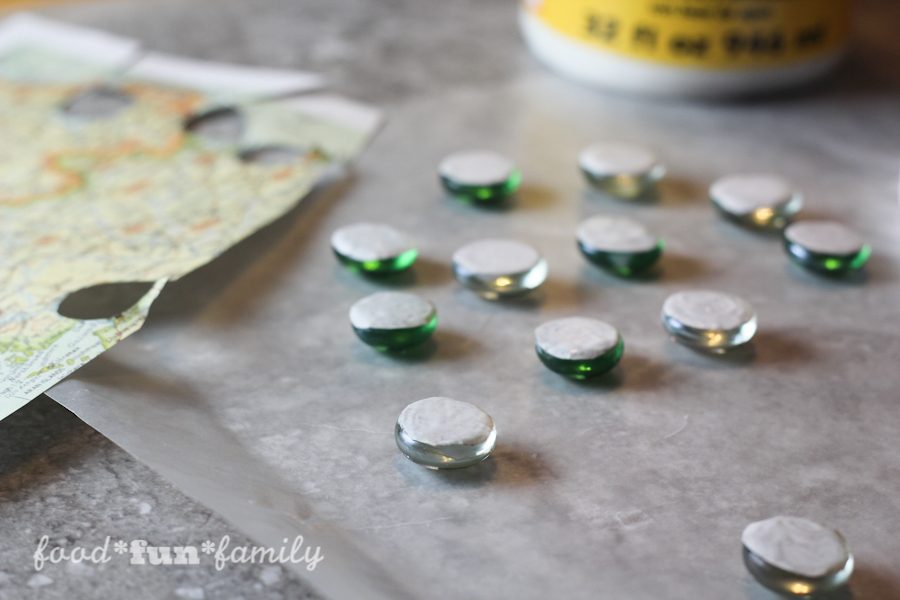 How to make a St. Patrick's Day glass map necklace from Food Fun Family