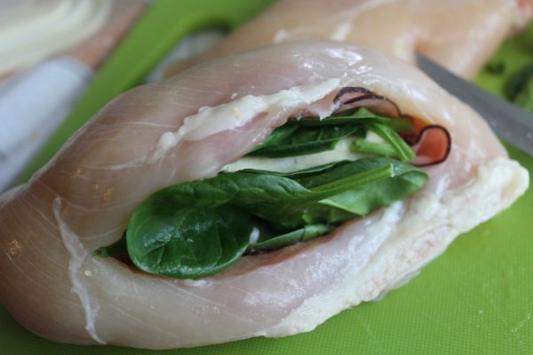 Pressure Cooker Ham Spinach Stuffed Chicken Breasts