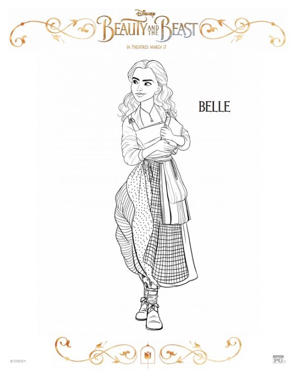 Beauty and the Beast Coloring Pages