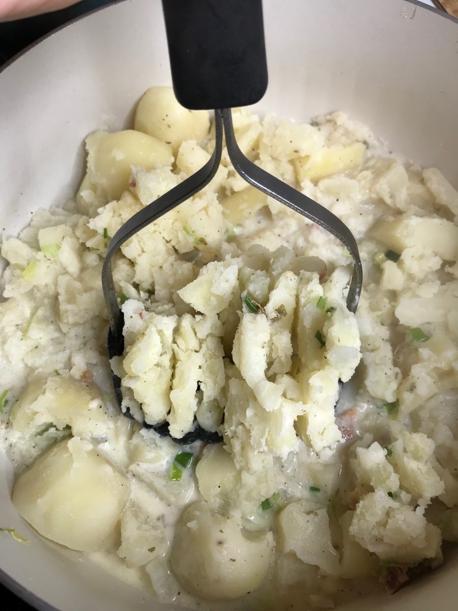 Easy Irish Colcannon and Cooked Perfect Fire Grilled Chicken