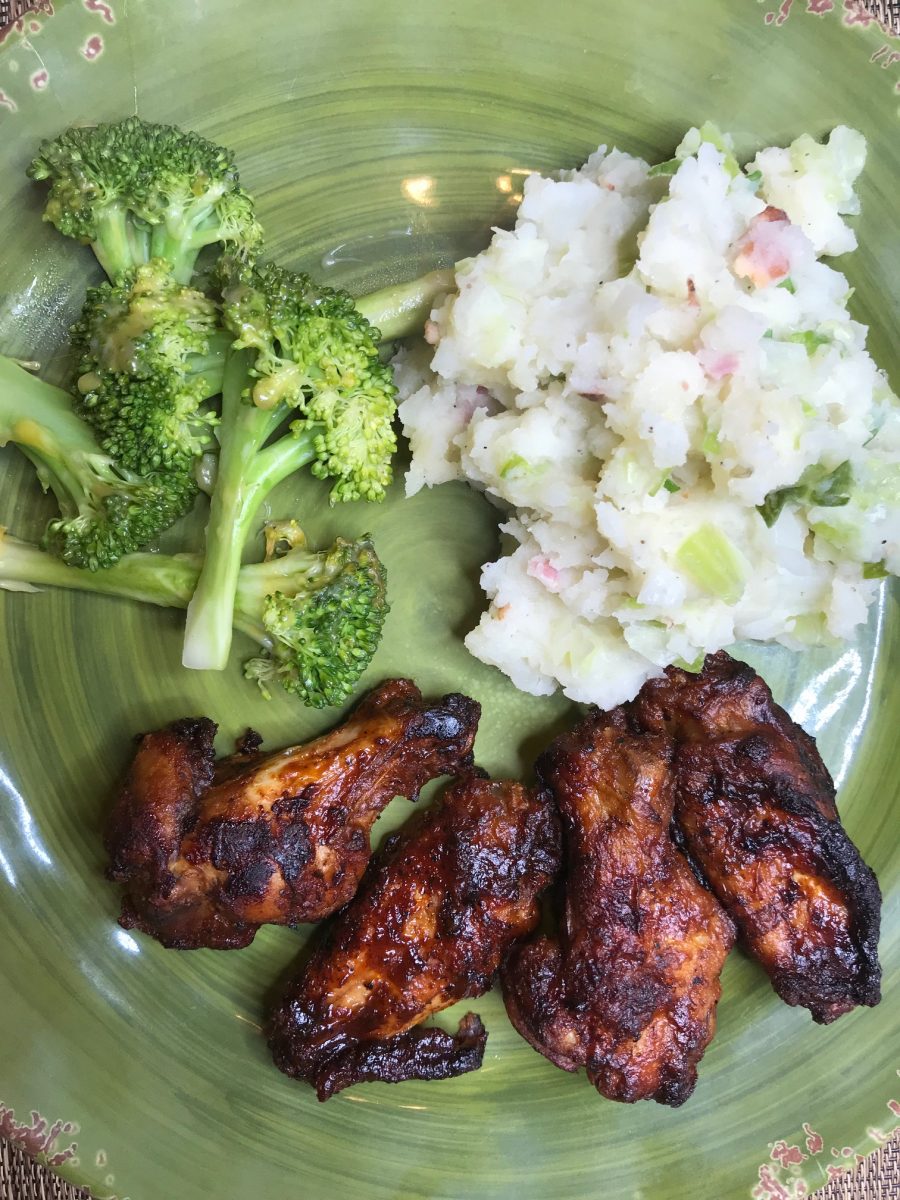 Easy Irish Colcannon and Cooked Perfect Fire Grilled Chicken