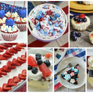 Patriotic Desserts - sweet treats in red, white, and blue! A Delicious Dishes Recipe Party with Food Fun Family