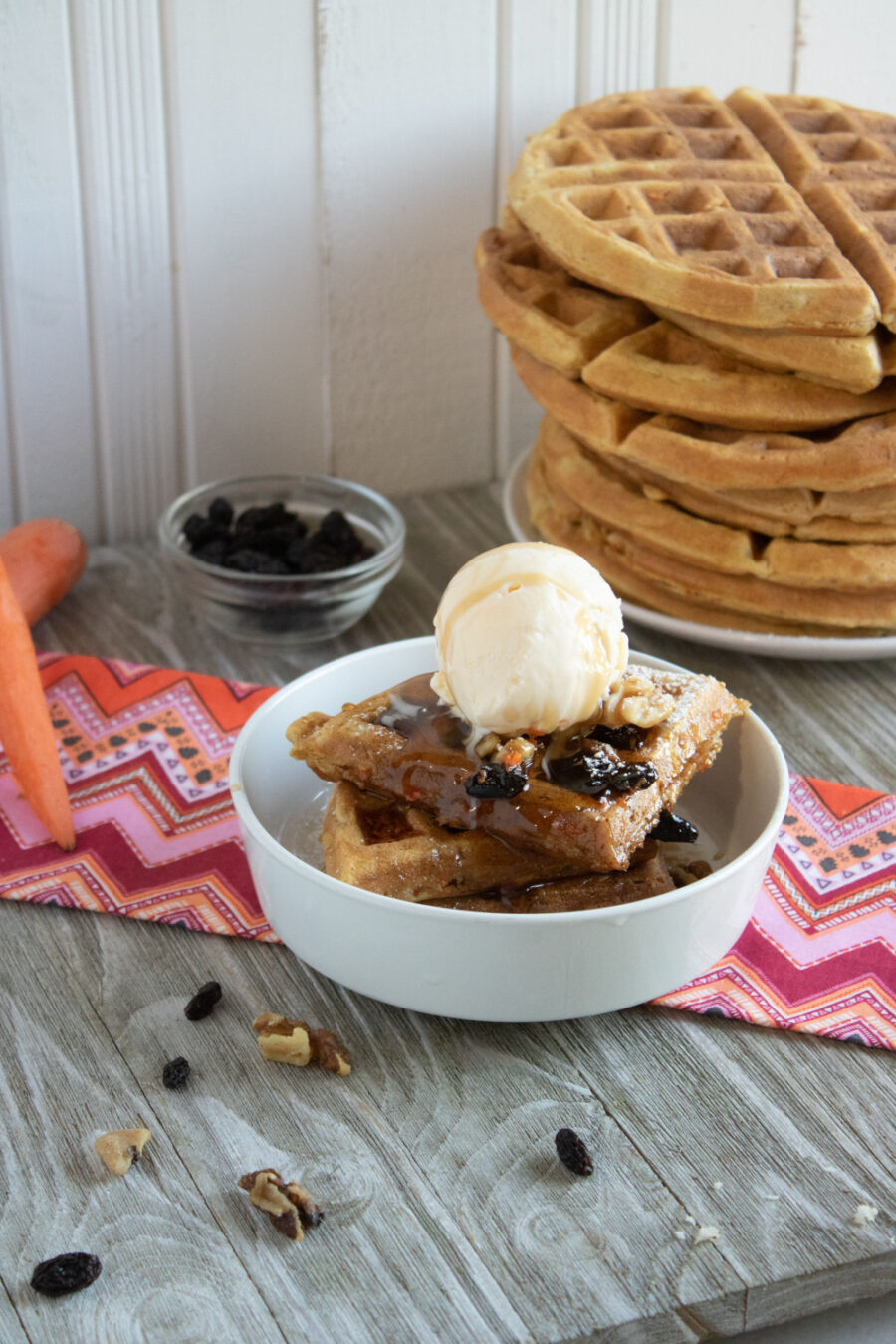 carrot cake waffles 