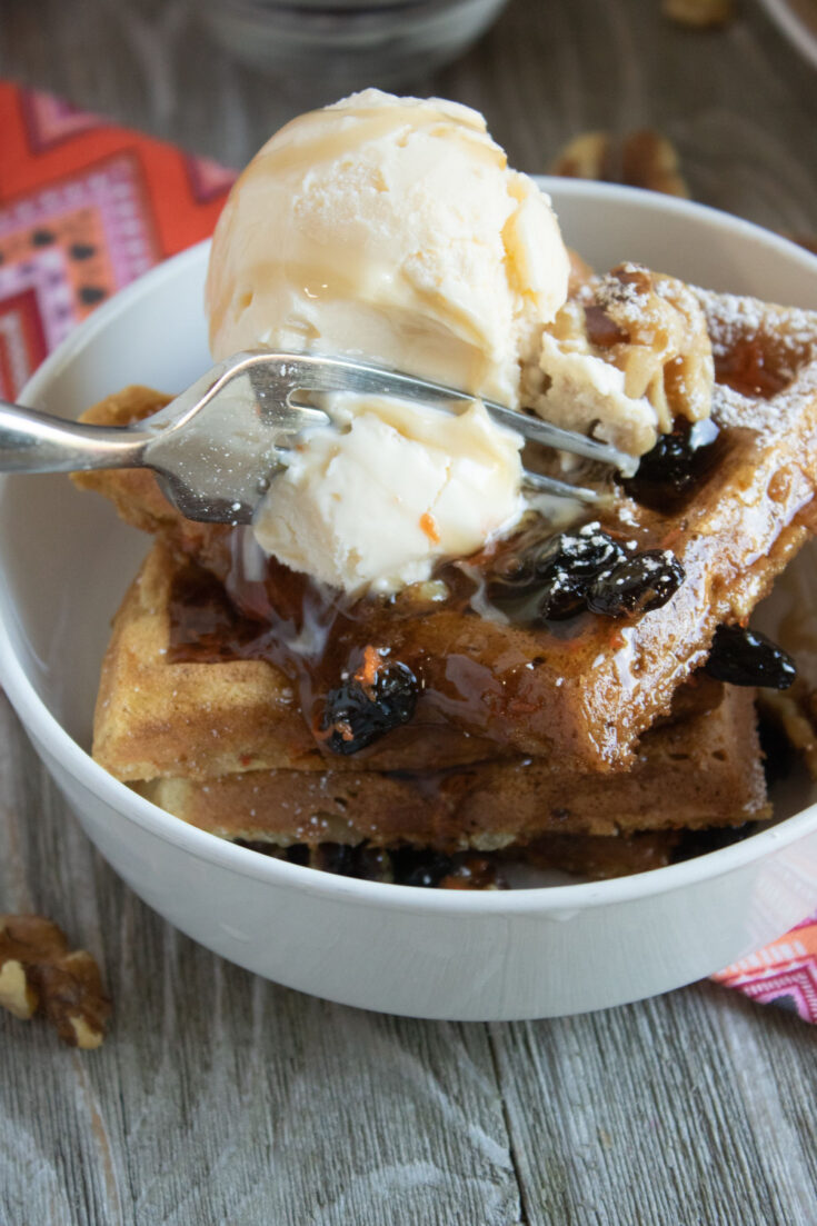 carrot cake waffles