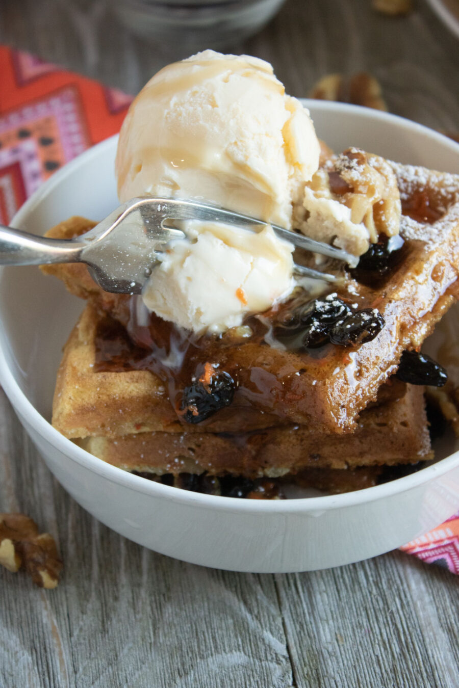 carrot cake waffles 