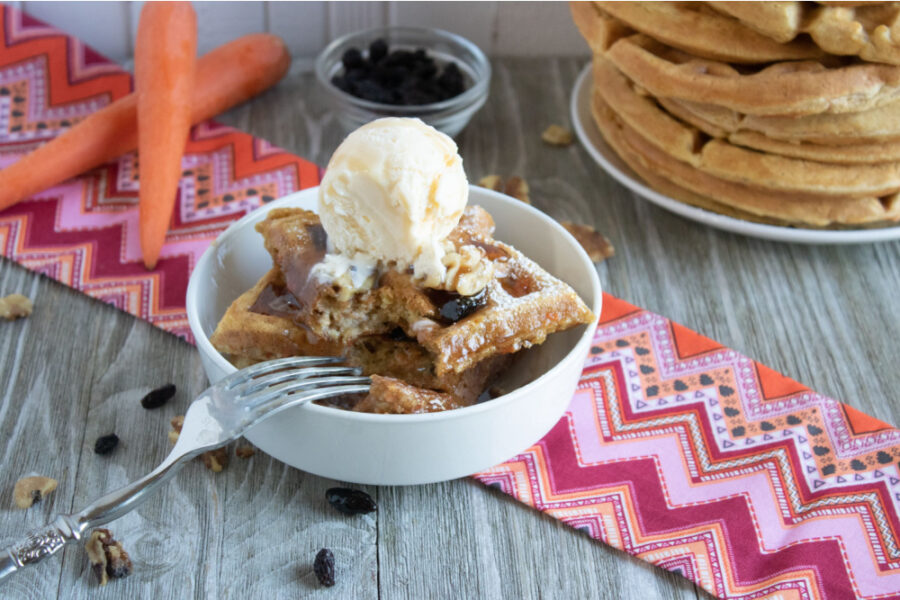 carrot cake waffles 